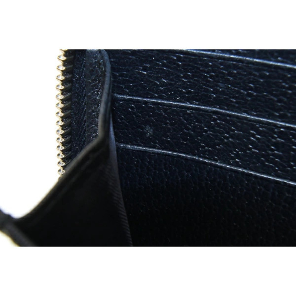 Gucci Ophidia GG Supreme Zip Around Wallet Navy Blue Leather Long - Picture 7 of 9